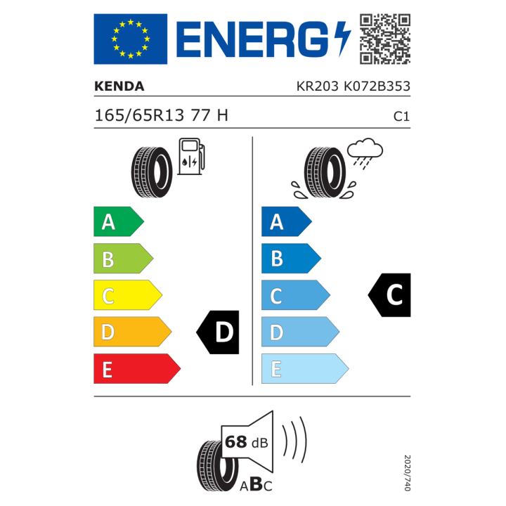 Kenda Kenetica Eco KR203 165/65R13 77H