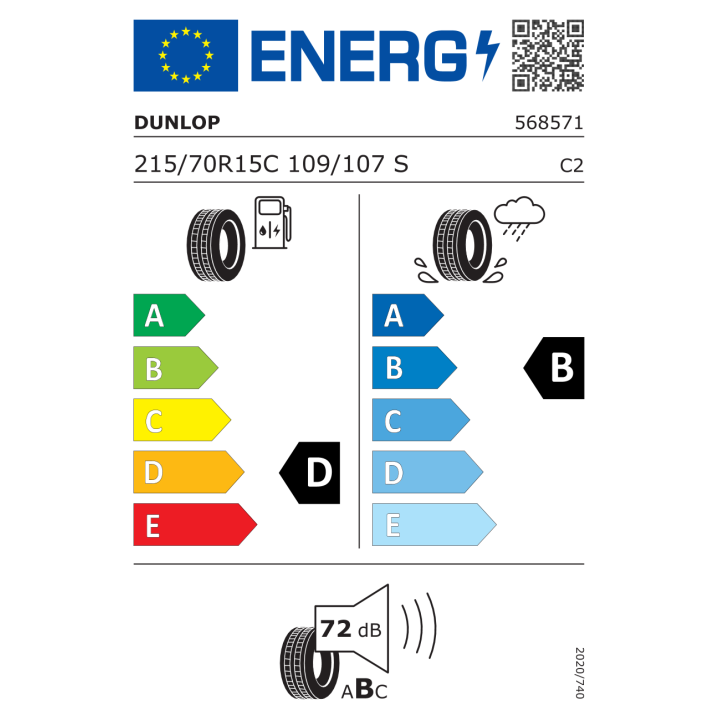Dunlop Econodrive 215/70R15 C 109/107S