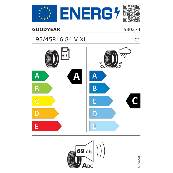 Goodyear Efficientgrip Performance 195/45R16 84V XL